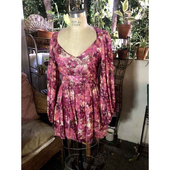 LoveShackFancy | Willis Printed Mini Dress Size 4 - Picture 6 of 12